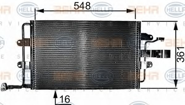 Конденсатор, кондиционер BEHR HELLA SERVICE 8FC 351 037-651