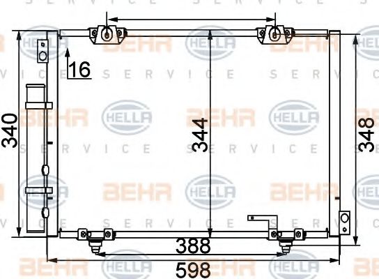 Конденсатор, кондиционер BEHR HELLA SERVICE 8FC 351 038-731