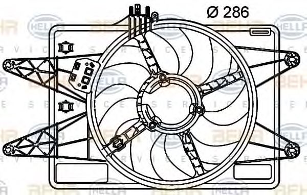 Вентилятор, охлаждение двигателя BEHR HELLA SERVICE 8EW 351 039-491