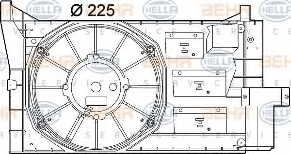 Вентилятор, охлаждение двигателя BEHR HELLA SERVICE 8EW 351 039-631