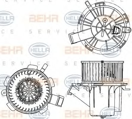 Вентилятор салона BEHR HELLA SERVICE 8EW 351 040-641