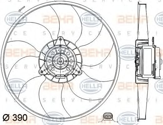 Вентилятор, охлаждение двигателя BEHR HELLA SERVICE 8EW 351 041-241