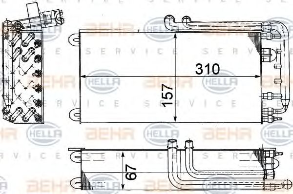 Испаритель, кондиционер BEHR HELLA SERVICE 8FV 351 210-791