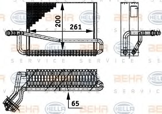 Испаритель, кондиционер BEHR HELLA SERVICE 8FV 351 211-551