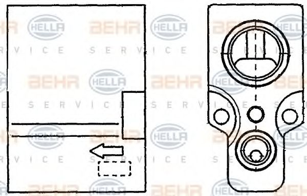 Расширительный клапан, кондиционер BEHR HELLA SERVICE 8UW 351 234-241