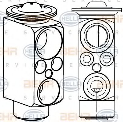 форсунка, расширительный клапан BEHR HELLA SERVICE 8UW 351 234-621