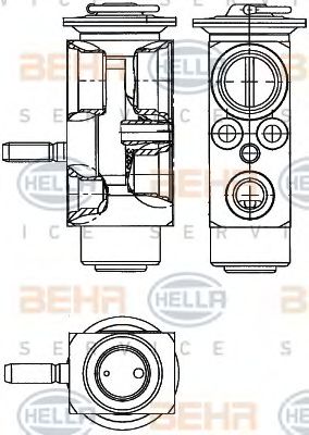 Расширительный клапан, кондиционер BEHR HELLA SERVICE 8UW 351 239-611