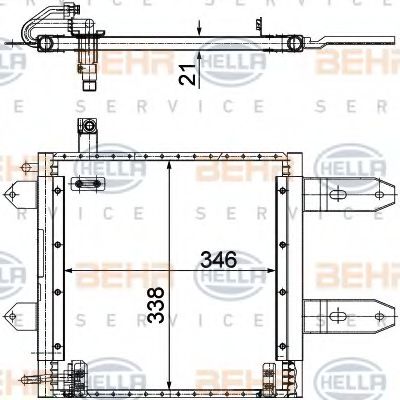 Конденсатор, кондиционер BEHR HELLA SERVICE 8FC 351 300-171