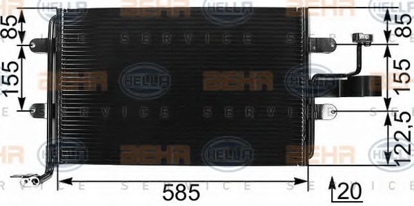 Конденсатор, кондиционер BEHR HELLA SERVICE 8FC 351 301-061
