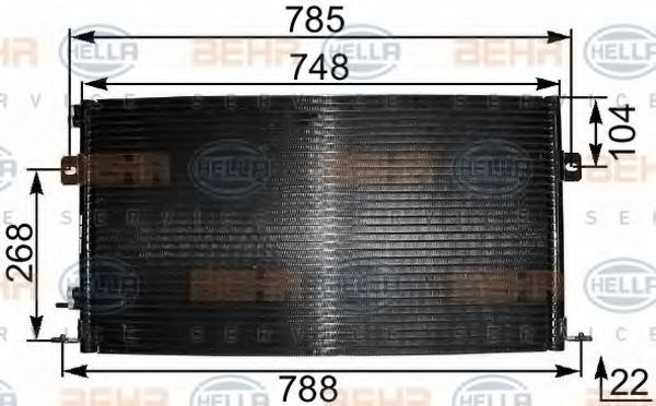 Конденсатор, кондиционер BEHR HELLA SERVICE 8FC 351 301-081