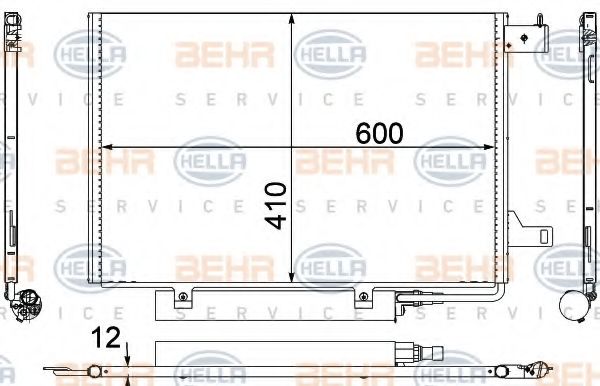 Конденсатор, кондиционер BEHR HELLA SERVICE 8FC 351 301-681