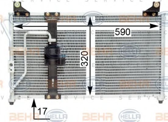 Конденсатор, кондиционер BEHR HELLA SERVICE 8FC 351 310-781