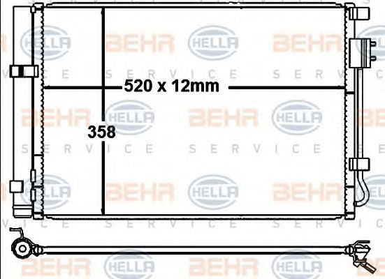 Конденсатор, кондиционер BEHR HELLA SERVICE 8FC 351 319-711