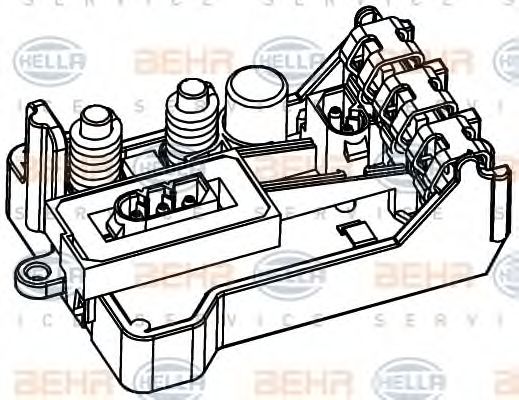 Регулятор, вентилятор салона BEHR HELLA SERVICE 5HL 351 321-151