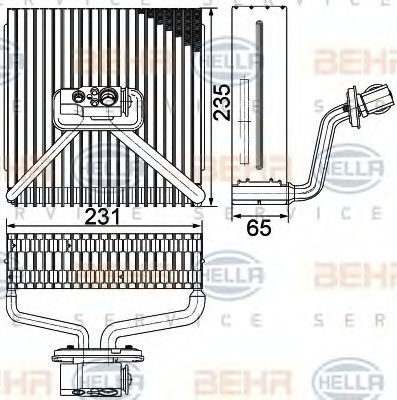 Испаритель, кондиционер BEHR HELLA SERVICE 8FV 351 330-151