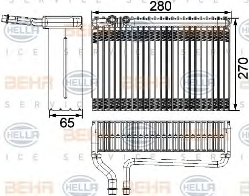 Испаритель, кондиционер BEHR HELLA SERVICE 8FV 351 330-381