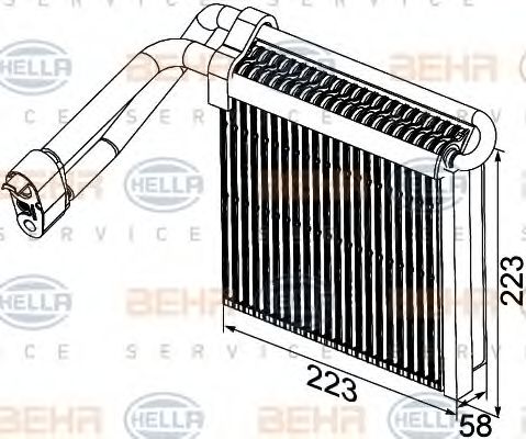Испаритель, кондиционер BEHR HELLA SERVICE 8FV351330741