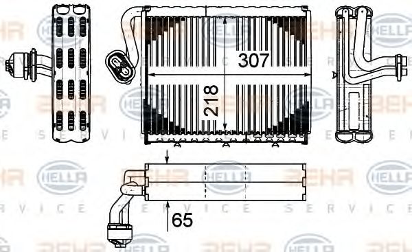 Испаритель, кондиционер BEHR HELLA SERVICE 8FV 351 331-181