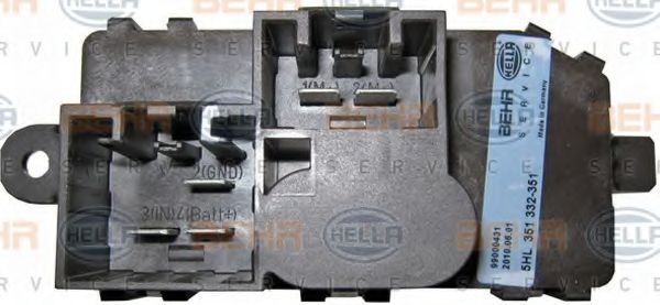 Регулятор, вентилятор салона BEHR HELLA SERVICE 5HL 351 332-351