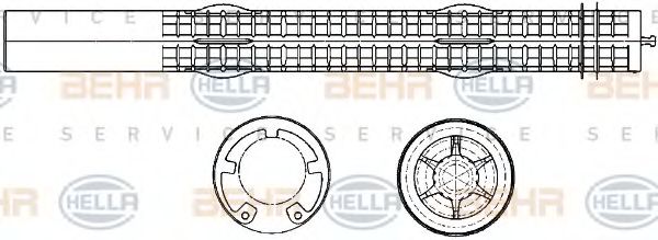 Осушитель, кондиционер BEHR HELLA SERVICE 8FT 351 335-311