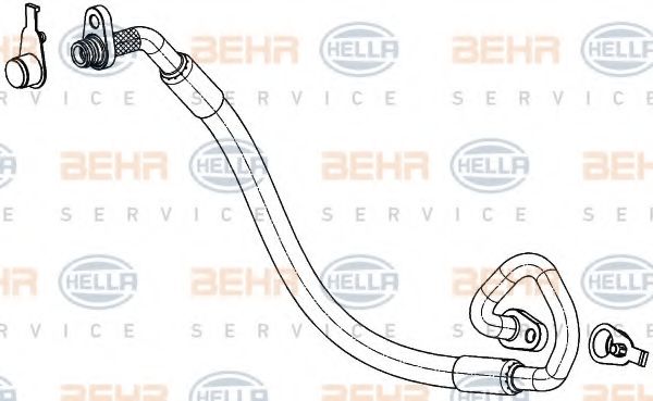 Трубопровод высокого давления, кондиционер BEHR HELLA SERVICE 9GS 351 337-771