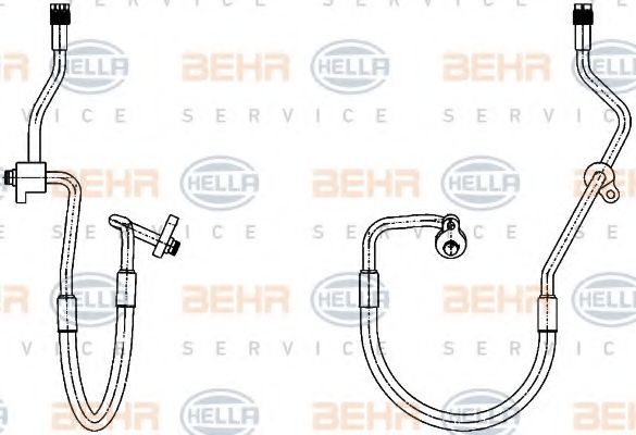 Трубопровод высокого давления, кондиционер BEHR HELLA SERVICE 9GS 351 338-431