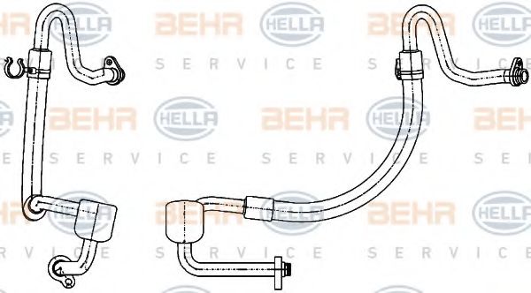 Трубопровод низкого давления, кондиционер BEHR HELLA SERVICE 9GS 351 338-501