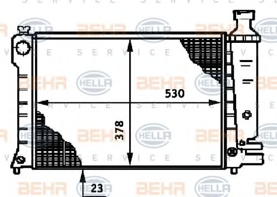 Радиатор, охлаждение двигателя BEHR HELLA SERVICE 8MK 376 719-411