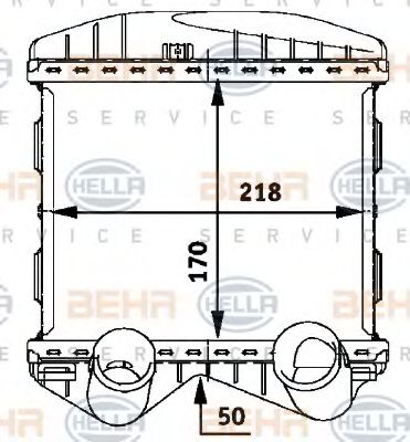 Интеркулер BEHR HELLA SERVICE 8ML 376 723-021