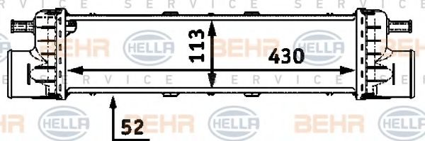 Интеркулер BEHR HELLA SERVICE 8ML 376 723-191