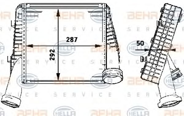 Интеркулер BEHR HELLA SERVICE 8ML 376 723-481