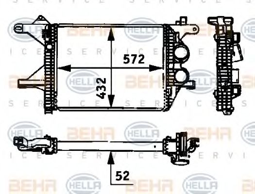 Интеркулер BEHR HELLA SERVICE 8ML 376 723-781