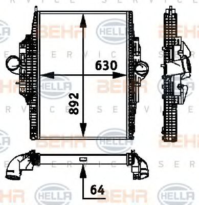 Интеркулер BEHR HELLA SERVICE 8ML 376 724-281