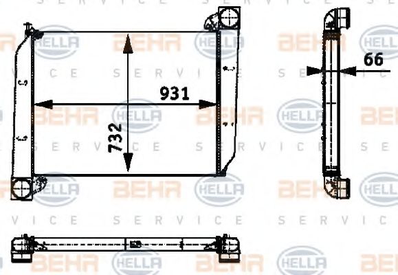 Интеркулер BEHR HELLA SERVICE 8ML 376 724-391