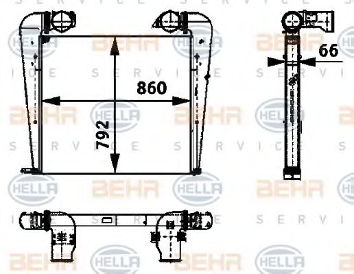 Интеркулер BEHR HELLA SERVICE 8ML 376 724-401