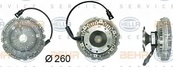 Сцепление, вентилятор радиатора BEHR HELLA SERVICE 8MV 376 730-051