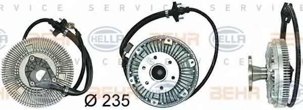 Сцепление, вентилятор радиатора BEHR HELLA SERVICE 8MV 376 730-091