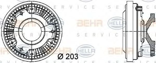Сцепление, вентилятор радиатора BEHR HELLA SERVICE 8MV 376 731-421