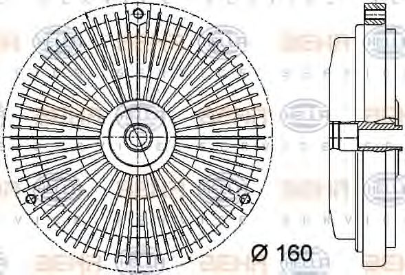 Сцепление, вентилятор радиатора BEHR HELLA SERVICE 8MV 376 732-001