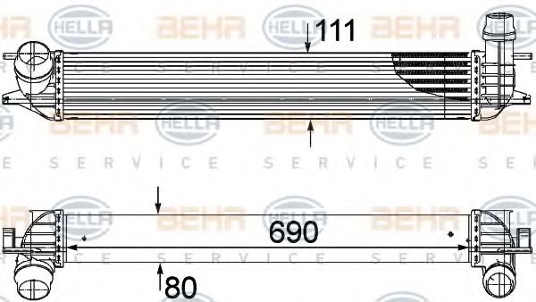 Интеркулер BEHR HELLA SERVICE 8ML 376 745-701