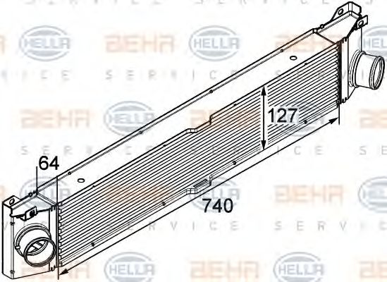 Интеркулер BEHR HELLA SERVICE 8ML 376 746-021