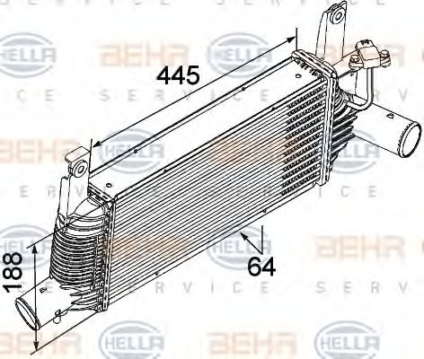 Интеркулер BEHR HELLA SERVICE 8ML 376 746-041