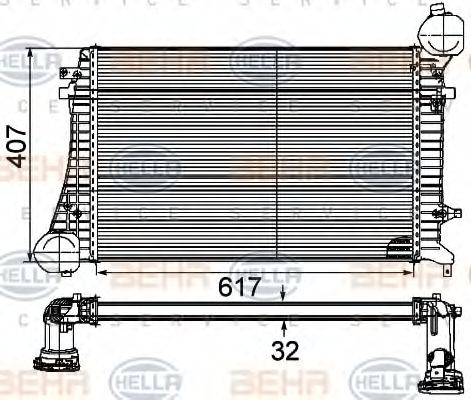 Интеркулер BEHR HELLA SERVICE 8ML 376 746-131