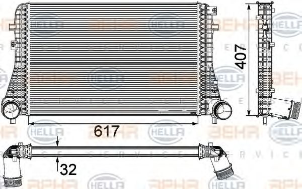 Интеркулер BEHR HELLA SERVICE 8ML 376 746-741