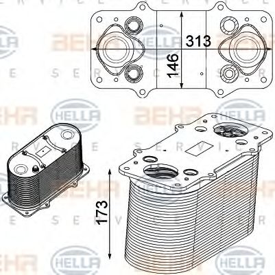 Интеркулер BEHR HELLA SERVICE 8ML 376 750-511