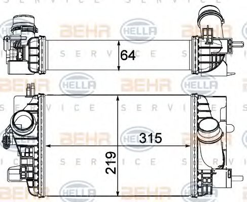 Интеркулер BEHR HELLA SERVICE 8ML 376 751-131