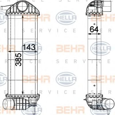Интеркулер BEHR HELLA SERVICE 8ML 376 755-551