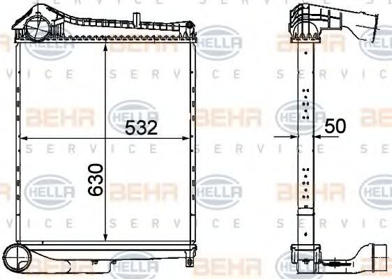Интеркулер MAHLE FILTER IC208