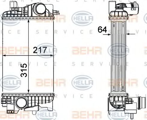 Интеркулер BEHR HELLA SERVICE 8ML 376 756-431