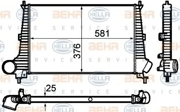 Интеркулер BEHR HELLA SERVICE 8ML 376 760-601